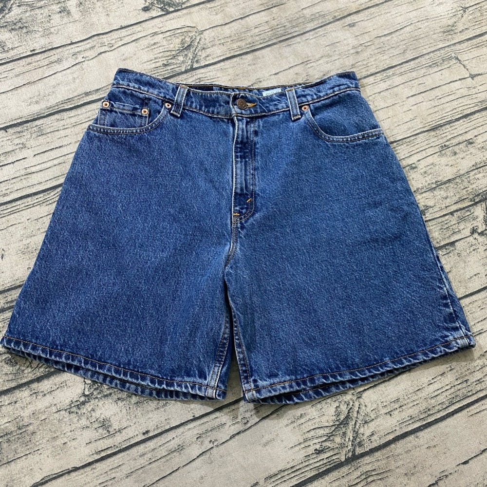Levis 551 Womens 12 Relaxed Fit Denim Jean Shorts Jorts Vtg 90s 1995 Medium Wash